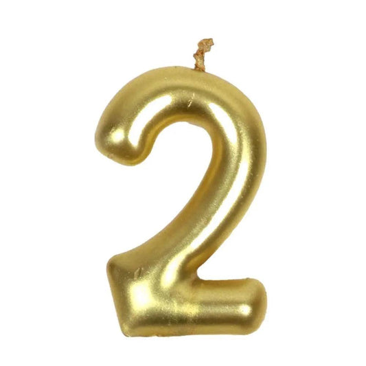 Happy Birthday No 2 Numeric Candle - Yellow (NC-026)