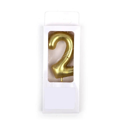 Happy Birthday No 2 Numeric Candle - Yellow (NC-026)