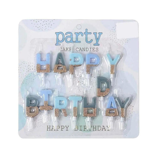 HBD Alphabet Party Candle - Blue