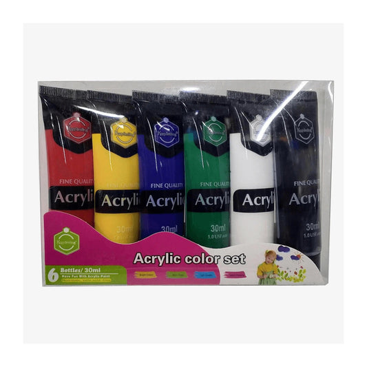 Keep Smiling Acrylic Color Tube 30ml Set Of 6