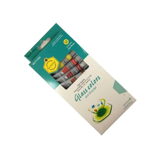Keep Smiling  glass Colors Starter Set 12 Pieces Tubs (7112GL)