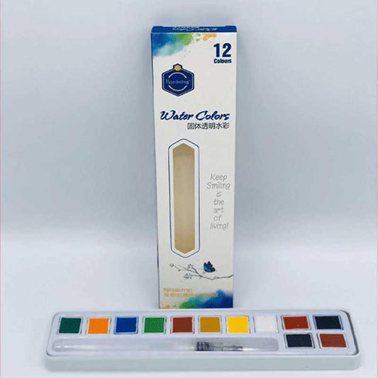 Keep Smiling Solid Transparent Watercolor Set in Box