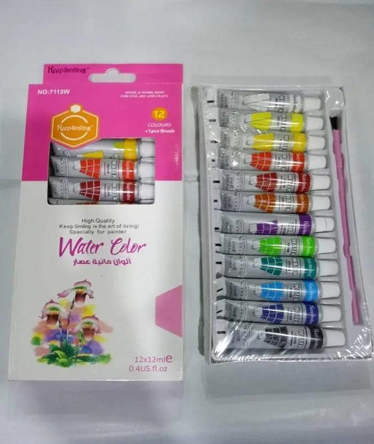 Keep Smiling Water Color Paints Pack of 12 (7112W)