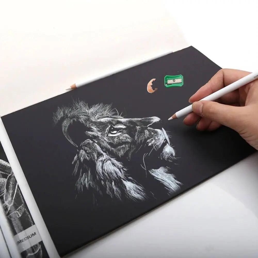 Keepsmilling White Charcoal Pencil Single Piece