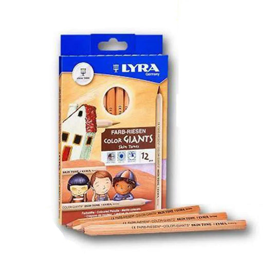 LYRA Giant Skin Color Pencils Set of 12pcs with Thick Lead.