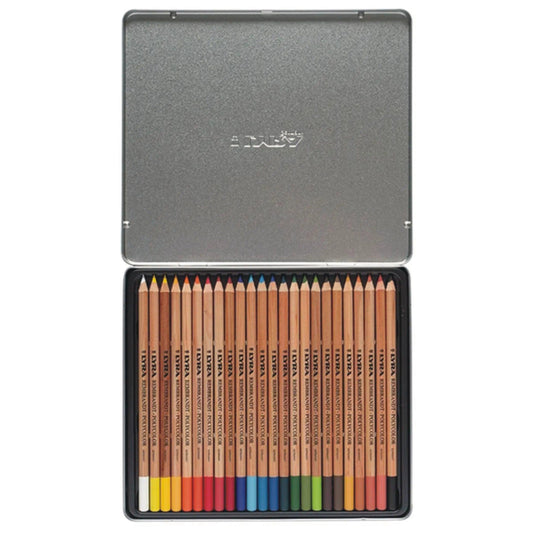 Lyra Poly color pastel pencil tin box of 24 pcs