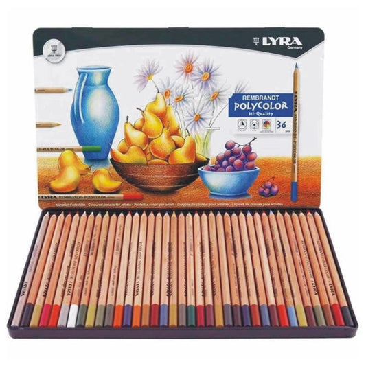 Lyra Poly color pastel pencil tin box of 36 pcs