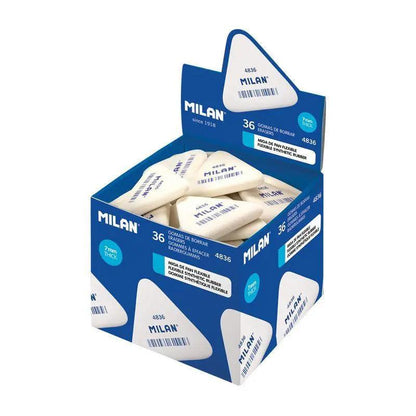 Milan White Triangular Erasers 4836
