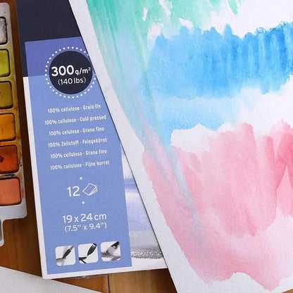 Montval 300gsm Watercolour Paper Pad Including 12 Sheets