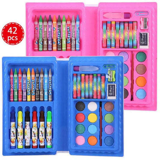 Multi Colour Set 42 PCS Kit / Set With Button Box Best Quality for kids