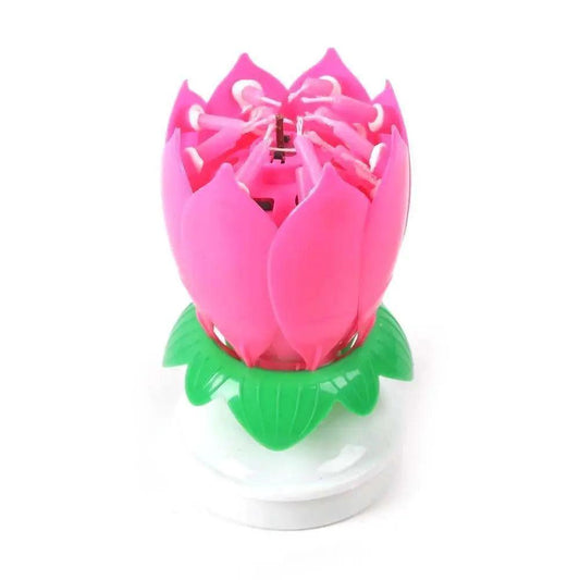 MUsical Birthday Candles Flower - Pink (140582)