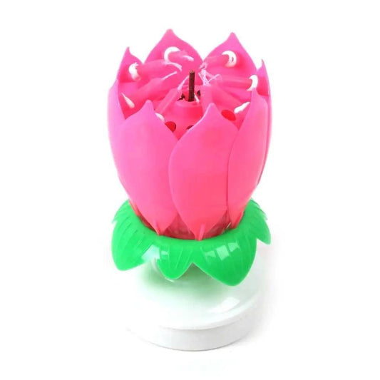 Musical Birthday Candles Flower - Pink (4125)