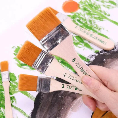 Nylon Paint Brush Set For Base Making (6Pcs)