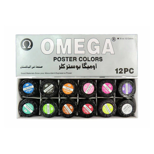 OMEGA Poster Color 12 Pieces Box PC - 01 - Multi Colors