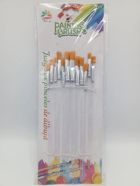 Paint Brush Set Transparent (12 Pcs)