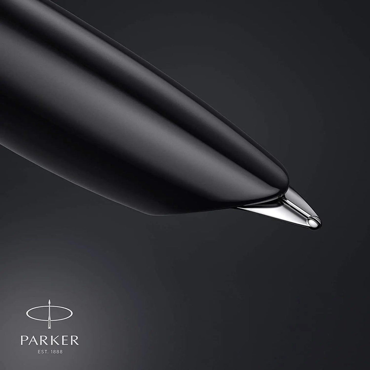 Parker 51 CT Fountain Pen | Black Barrel with Chrome Trim | Fine Nib with Black Ink Cartridge | Gift Box