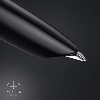 Parker 51 CT Fountain Pen | Black Barrel with Chrome Trim | Fine Nib with Black Ink Cartridge | Gift Box