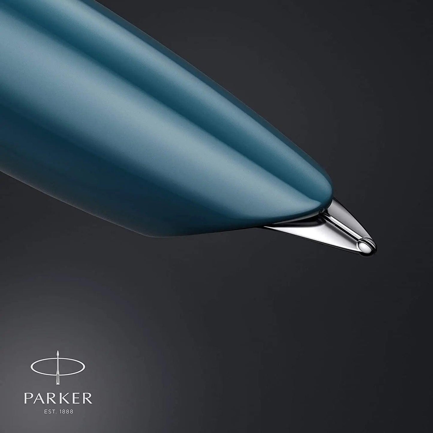 Parker 51 CT Fountain Pen | Black Barrel with Chrome Trim | Fine Nib with Black Ink Cartridge | Gift Box