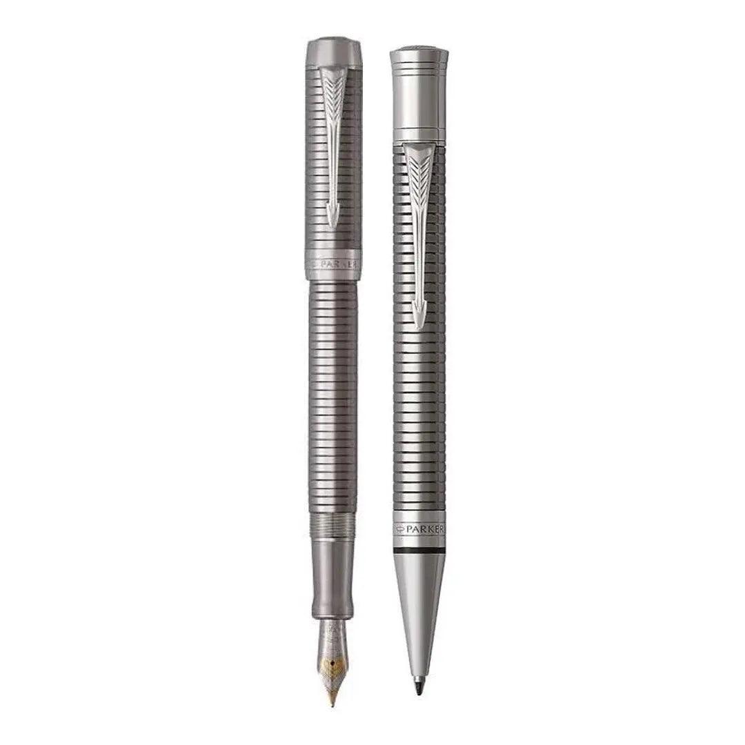 Parker Duofold Prestige Ruthenium Chiselled CT Pen