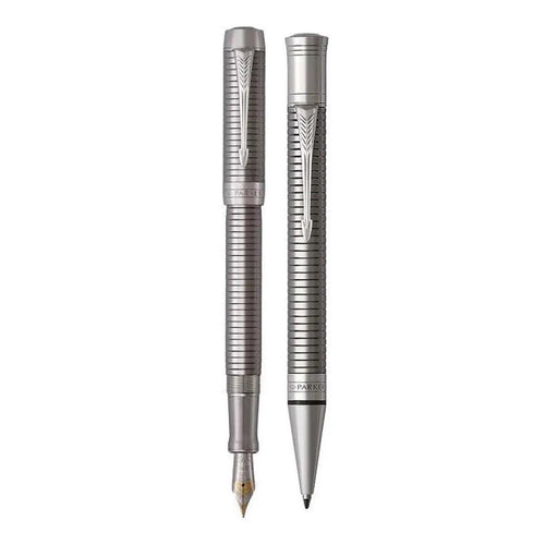 Parker Duofold Prestige Ruthenium Chiselled CT Pen