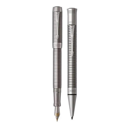 Parker Duofold Prestige Ruthenium Chiselled CT Pen