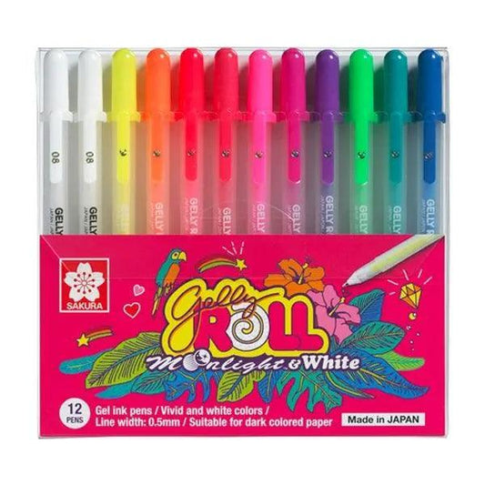 Sakura Gelly Roll Moonlight & White Set of 12