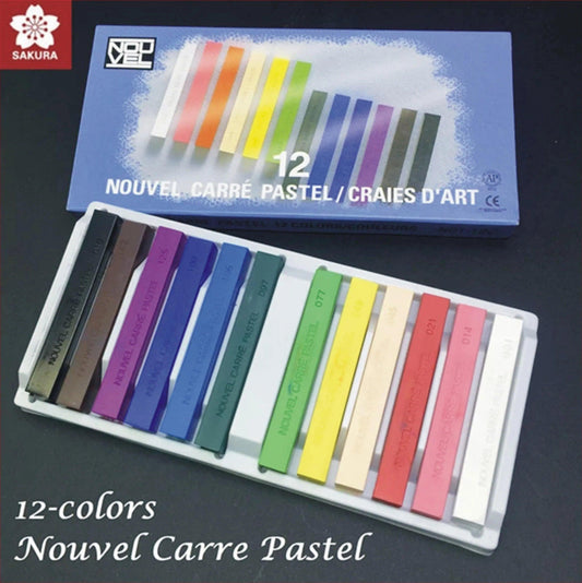 Sakura NOUVEL CARRE PASTELS NCT-12 Set of 12 Colours A & B