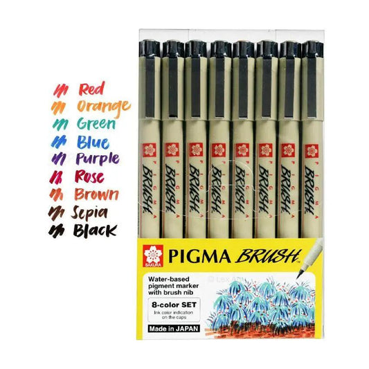 Sakura Pigma Brush Set - Pack of 8 Colour
