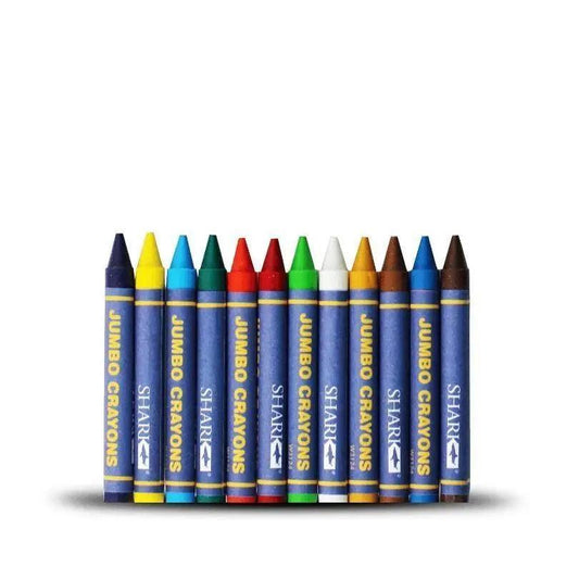 SHARK 12 Crayons Jumbo W-3112