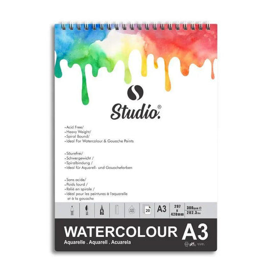 Studio A3 Watercolour Pad For Artist 300 gsm