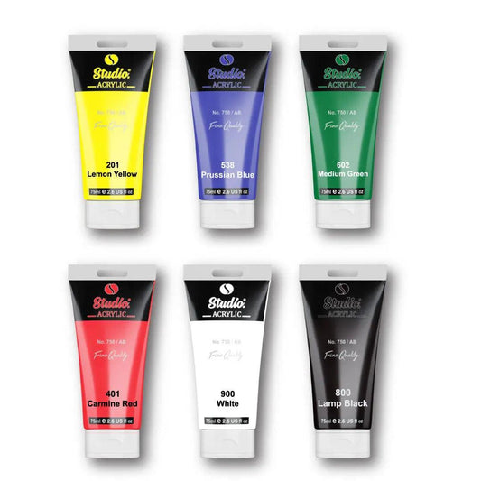 Studio Acrylic 75ml Pack Of 6