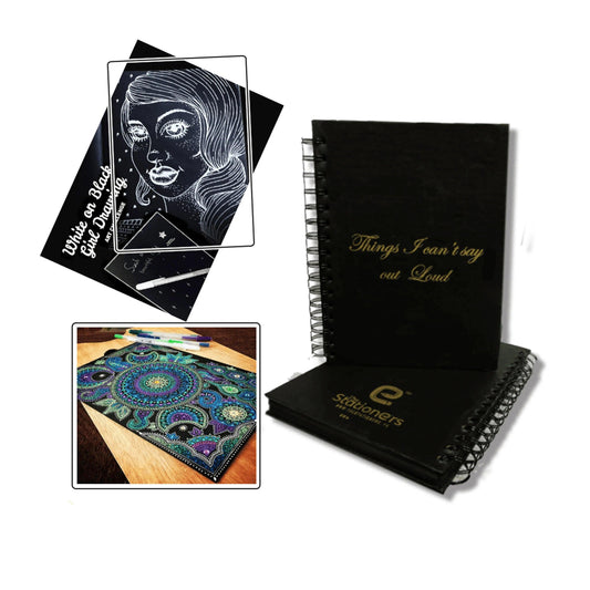 Studio Hardcover Black Paper Notebook For Artist - Sketch Notebook