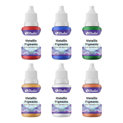 Studio Metallic Alcohol Pigments for resin (6Pc)