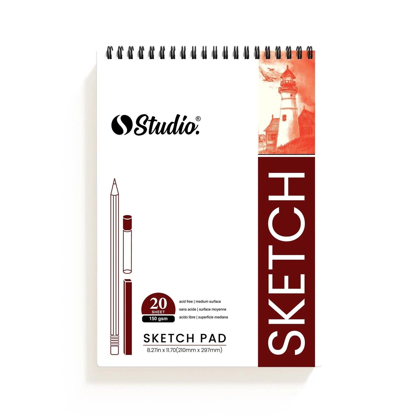Studio Sketch Pad plain paperA3, A4