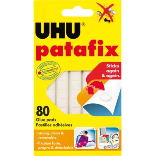 UHU Patafix Glue Pads 80Stick/Pack - White & Yellow