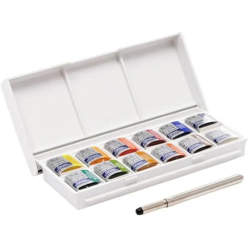 Winsor & Newton Cotman 12 half pans Water Colors Sketchers Pocket Box