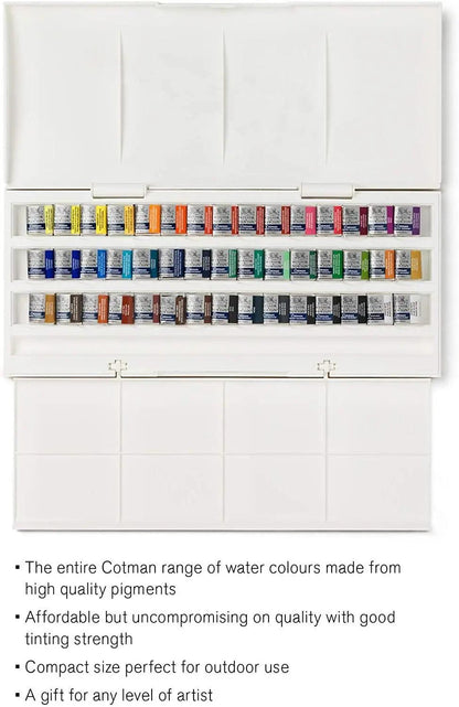 Winsor Newton Cotman Watercolor Studio Set Of 45 Half Pans
