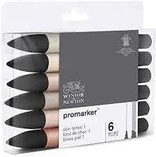 Winsor Newton ProMarker Skin Tones 1 Set of 6
