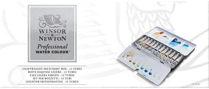 Winsor Newton Watercolor Light Weight Metal Box Of 12 Color