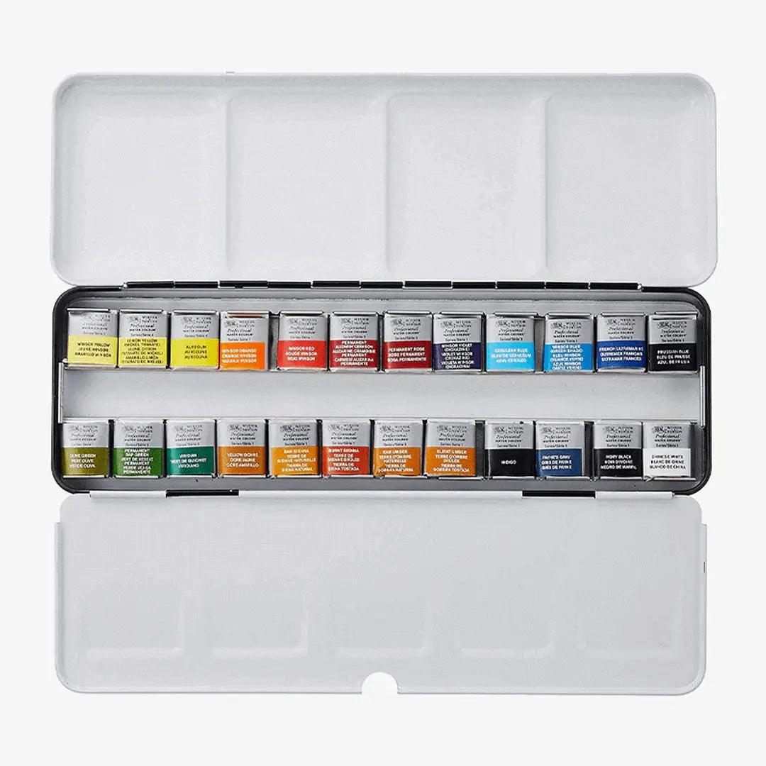 Winsor Newton Watercolour Lightweight Sketchers Box 24 Half Pans