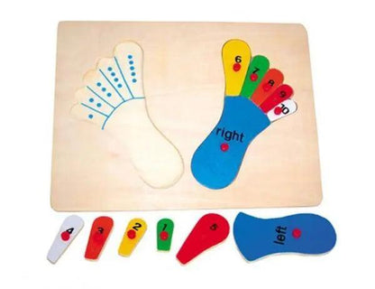 Wooden Feet Puzzle Board
