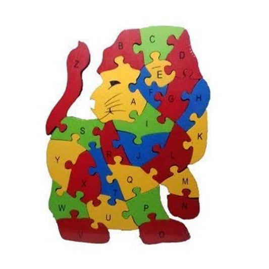Wooden Lion Shaped Puzzle Alphabet (TT-1329)