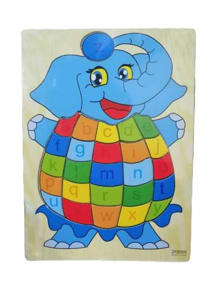 Wooden Puzzle Board Elephant