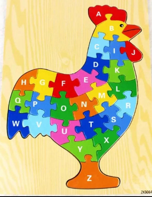 Wooden Puzzle Board Hen
