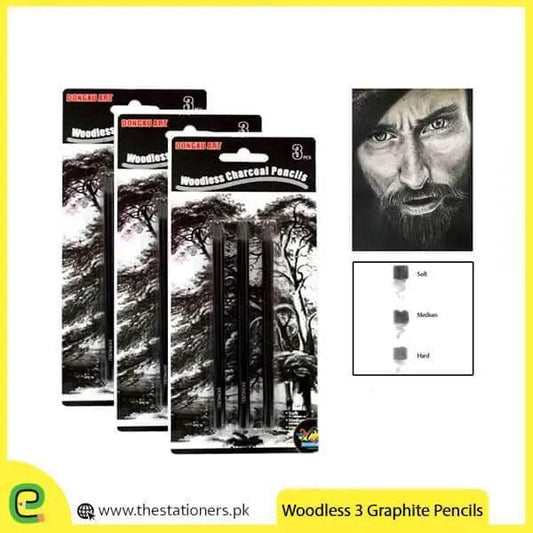 Woodless 3 Graphite Soft - Medium - Hard Pencil