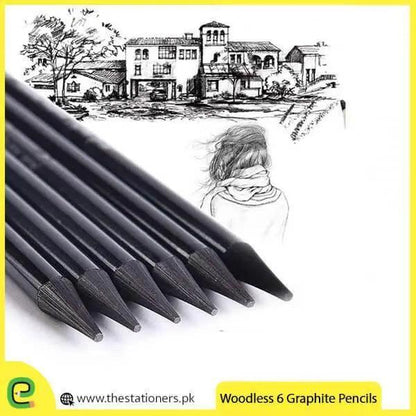 Woodless 6 Graphite HB 2B 4B 6B 8B 2H Pencil