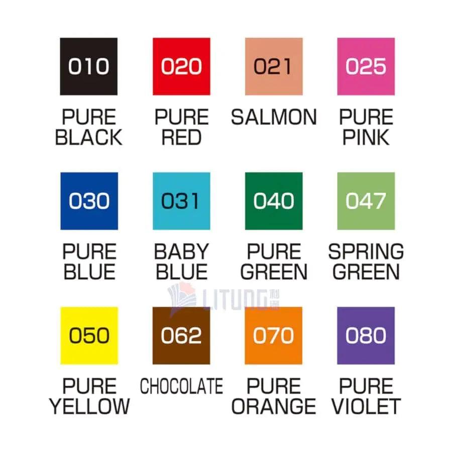 ZIG MEMORY SYSTEM JOURNAL & TITLE Double-headed calligraphy pen (12 color suit) MS-3600/12V